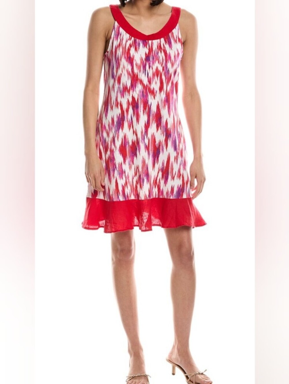 Tommy Bahama Red, White & Purple Printed Mini Dress